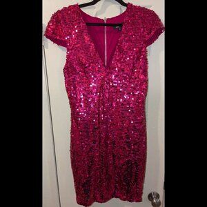 Lulus Pink Sequin Mini NYE/Party Dress Size M